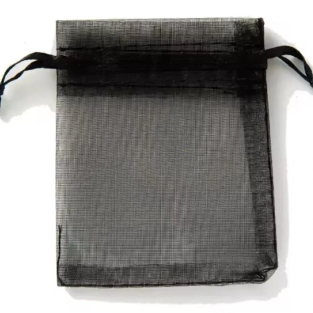 20 Black Organza Gift Bags
